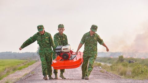 Xảy ra cháy tại Khu bảo tồn loài - sinh cảnh Phú Mỹ