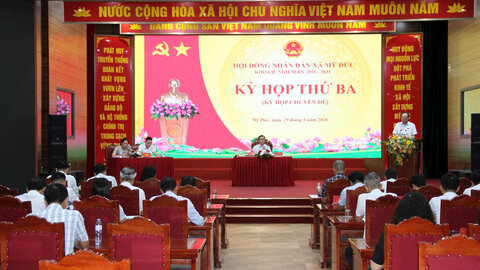 Xã Mỹ Đức tổ chức 5 phòng chuyên môn trực thuộc UBND