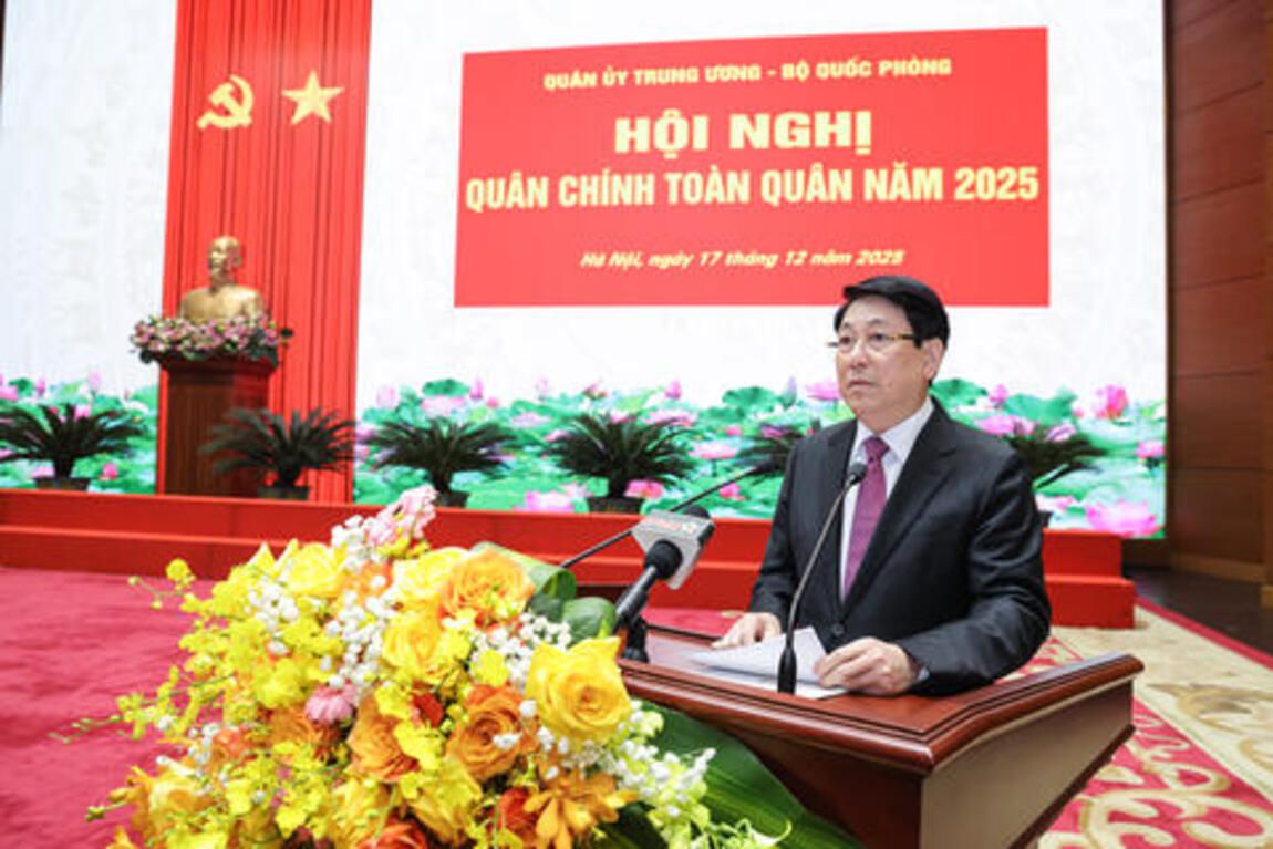 Chủ tịch nước Lương Cường dự Hội nghị Quân chính toàn quân năm 2025