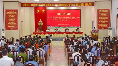Ứng cử viên đại biểu HĐND tỉnh tiếp xúc cử tri 2 xã Giang Thành và Vĩnh Điều