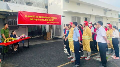 Co.opmart Hà Tiên tập huấn nghiệp vụ phòng cháy, chữa cháy