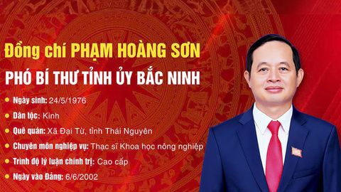 Chân dung Phó Bí thư Tỉnh ủy Bắc Ninh Phạm Hoàng Sơn