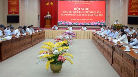 Cụm Thi đua số 4 tổng kết ngành tổ chức xây dựng Đảng năm 2025 