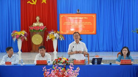 Kiểm tra công tác bầu cử tại Đơn vị Bầu cử số 8