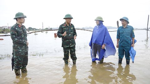 Thiếu tướng Trần Xuân Mạnh kiểm tra công tác phòng, chống thiên tai tại Bắc Ninh
