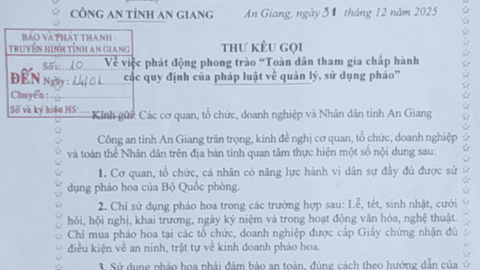 Phát động phong trào “Toàn dân tham gia chấp hành các quy định của pháp luật về quản lý, sử dụng pháo”