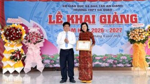 Trường Trung học phổ thông Gò Quao khai giảng năm học mới