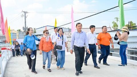 Khánh thành cầu Đường Sân ở xã Vĩnh Phong 