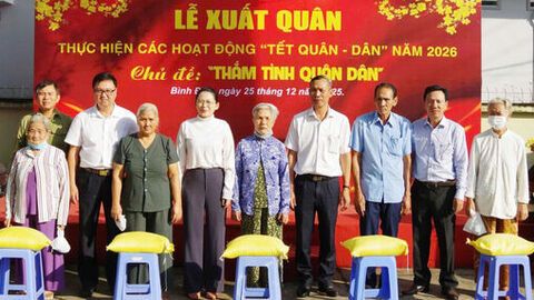 Phường Bình Đức xuất quân Tết Quân - Dân năm 2026 