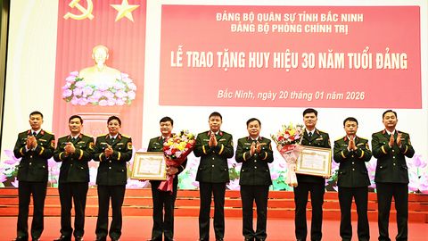 Đảng bộ tỉnh Bắc Ninh có 1.939 đảng viên được tặng, truy tặng Huy hiệu Đảng đợt 3/2/2026