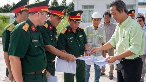Kiểm tra tiến độ thi công các công trình do Bộ Chỉ huy Quân sự tỉnh An Giang làm chủ đầu tư