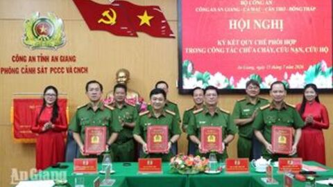 An Giang ký kết phối hợp phòng cháy, chữa cháy liên vùng