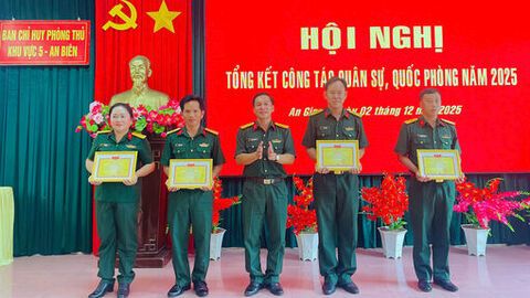Ban Chỉ huy phòng thủ Khu vực 5 - An Biên hoàn thành tốt nhiệm vụ quân sự, quốc phòng