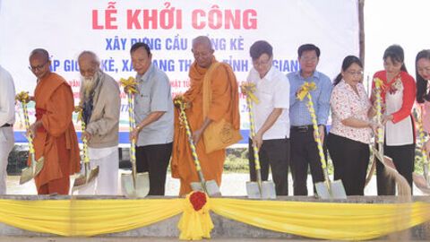 Xã Giang Thành khởi công xây cầu giao thông nông thôn