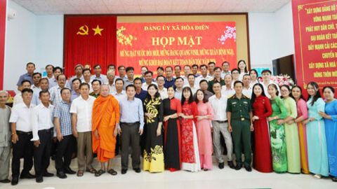 Xã Hòa Điền họp mặt mừng Đảng, mừng Xuân Bính Ngọ 2026 