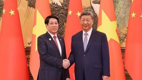 Chủ tịch nước Lương Cường hội đàm với Tổng Bí thư, Chủ tịch Trung Quốc Tập Cận Bình