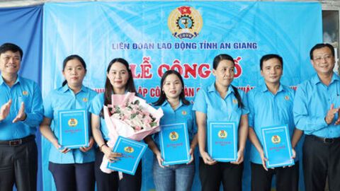Thành lập 2 công đoàn cơ sở, kết nạp 345 đoàn viên công đoàn
