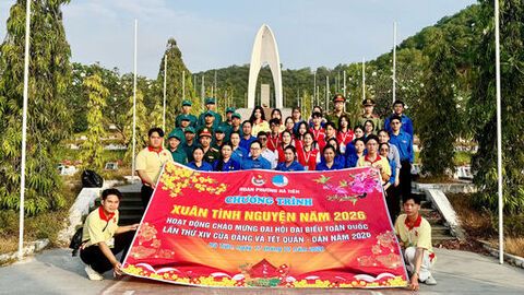 Đoàn phường Hà Tiên ra quân thực hiện các hoạt động “Xuân tình nguyện” năm 2026