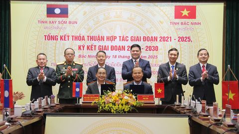 Bắc Ninh  và Xay Sổm Bun ký kết Thỏa thuận hợp tác giai đoạn 2026 - 2030