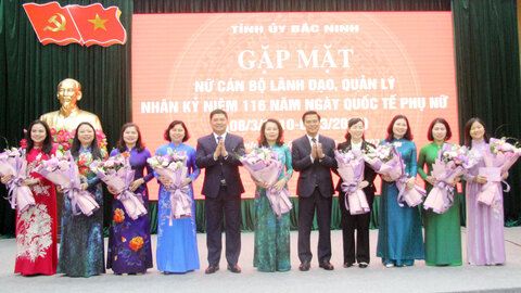 Bắc Ninh: Gặp mặt cán bộ lãnh đạo, quản lý nữ nhân Ngày Quốc tế Phụ nữ 8/3
