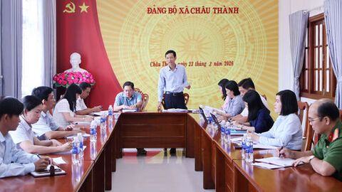 Giám sát việc thực hiện nghị quyết tại Đảng ủy xã Châu Thành