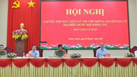 Ứng cử viên đại biểu Quốc hội, đơn vị bầu cử số 5 tiếp xúc cử tri 2 xã Giang Thành, Vĩnh Điều 