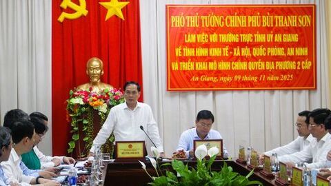 Phó Thủ tướng Chính phủ Bùi Thanh Sơn: Đưa An Giang thành trung tâm kết nối chiến lược vùng đồng bằng sông Cửu Long