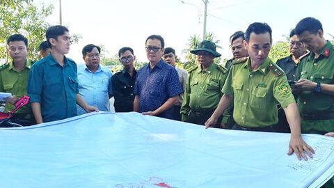 Kiểm tra công tác quản lý, bảo vệ và phòng cháy, chữa cháy rừng tại xã Óc Eo