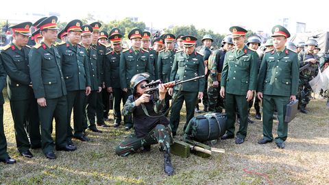 Bộ Quốc phòng kiểm tra công tác sẵn sàng chiến đấu bảo vệ Đại hội XIV của Đảng tại Bắc Ninh