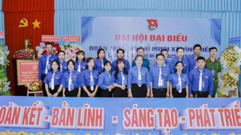 Đại hội đại biểu Đoàn Thanh niên Cộng sản Hồ Chí Minh hai xã Vĩnh Điều và Giang Thành