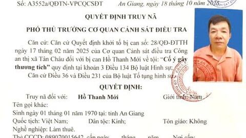 Truy nã đối tượng về tội cố ý gây thương tích