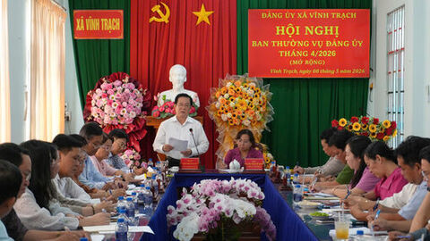 Đảng ủy xã Vĩnh Trạch lãnh đạo thực hiện đồng bộ các nhiệm vụ chính trị