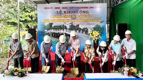Phường Long Xuyên khởi công xây dựng 2 cầu giao thông