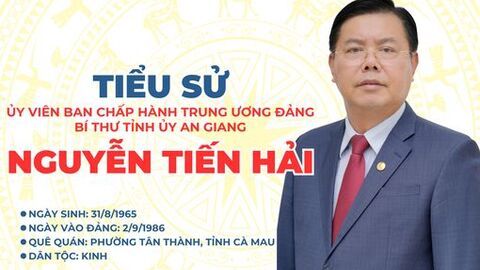 [Infographics] Tiểu sử Ủy viên Ban Chấp hành Trung ương Đảng, Bí thư Tỉnh ủy An Giang Nguyễn Tiến Hải 