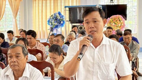 Đại biểu HĐND 2 cấp tiếp xúc cử tri xã Vĩnh Trạch và Định Mỹ