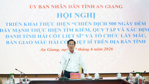 An Giang phấn đấu lấy 15.747 mẫu hài cốt liệt sĩ 