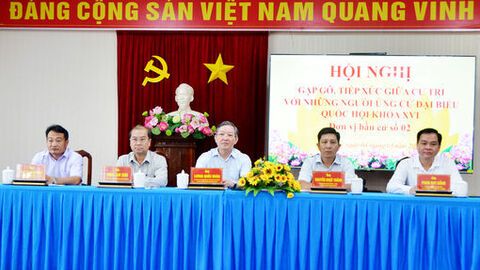 Ứng cử viên đại biểu Quốc hội tiếp xúc cử tri các xã Phú Hữu, Nhơn Hội và An Phú