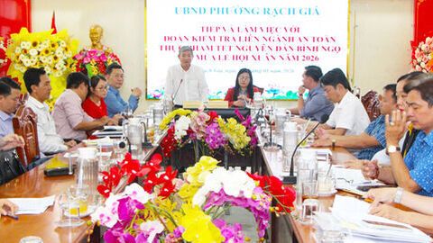 UBND phường Rạch Giá tăng cường quản lý an toàn thực phẩm dịp Tết và Lễ hội Xuân 2026