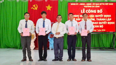 Phường Chi Lăng sáp nhập 4 khóm, thành lập 2 khóm mới
