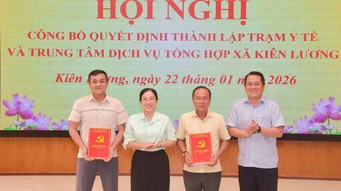 Xã Kiên Lương thành lập các đơn vị sự nghiệp