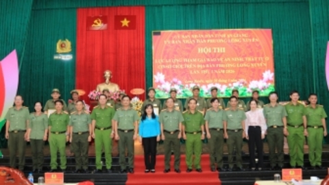Phường Long Xuyên tổ chức Hội thi điểm lực lượng tham gia bảo vệ an ninh trật tự ở cơ sở giỏi 