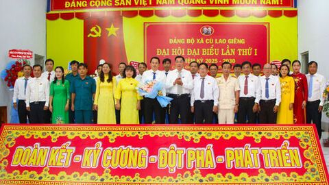Đồng chí Võ Minh Nâng giữ chức Bí thư Đảng ủy xã Cù Lao Giêng, nhiệm kỳ 2025 - 2030