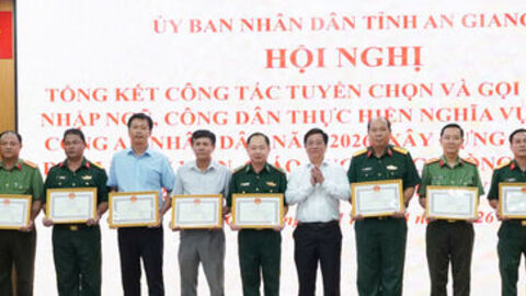 An Giang tổng kết công tác tuyển quân, giáo dục quốc phòng và an ninh 