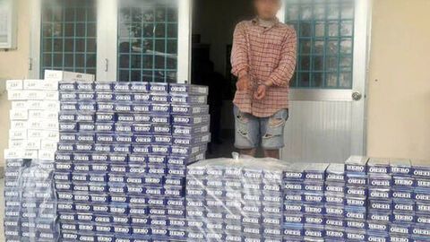 Bắt quả tang đối tượng vận chuyển 1.490 bao thuốc lá điếu nhập lậu