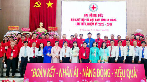 Đại hội đại biểu Hội Chữ thập đỏ tỉnh An Giang lần thứ I, nhiệm kỳ 2026 - 2031 thành công tốt đẹp