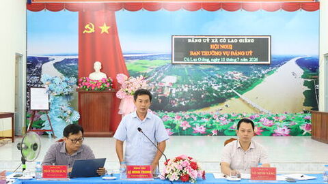 Hội nghị Ban Thường vụ Đảng ủy xã Cù Lao Giêng
