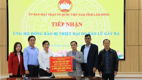 Bắc Ninh hỗ trợ tỉnh Lâm Đồng 3 tỷ đồng khắc phục hậu quả bão lũ