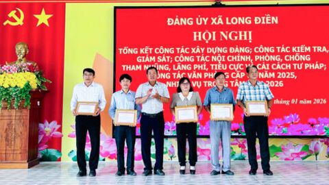 Xã Long Điền thực hiện 26 công trình chào mừng Đại hội Đảng các cấp