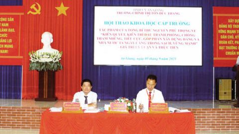 Hội thảo khoa học về phòng, chống tham nhũng tại Trường Chính trị Tôn Đức Thắng