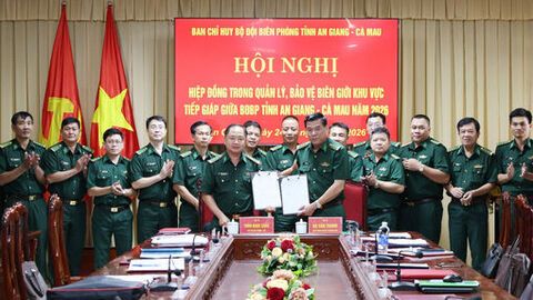 Bộ đội Biên phòng hai tỉnh An Giang và Cà Mau tiếp tục phối hợp quản lý, bảo vệ biên giới khu vực tiếp giáp